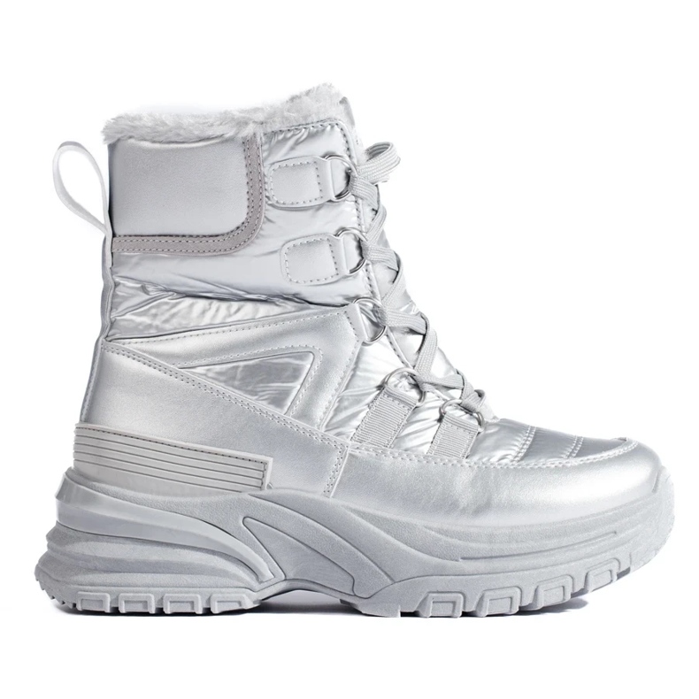 W. Potocki Doposci da donna argento con pelliccia di Potocki d'argento