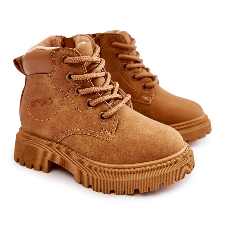 Stivali caldi per bambini Camel Cheddy marrone