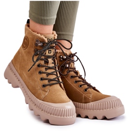 Stivali caldi in pelle scamosciata Big Star KK274521 Beige marrone