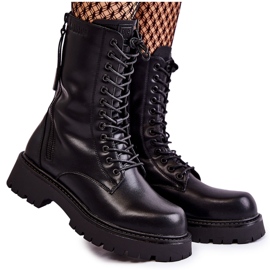 Stivali in pelle Glany Big Star KK274494 Nero