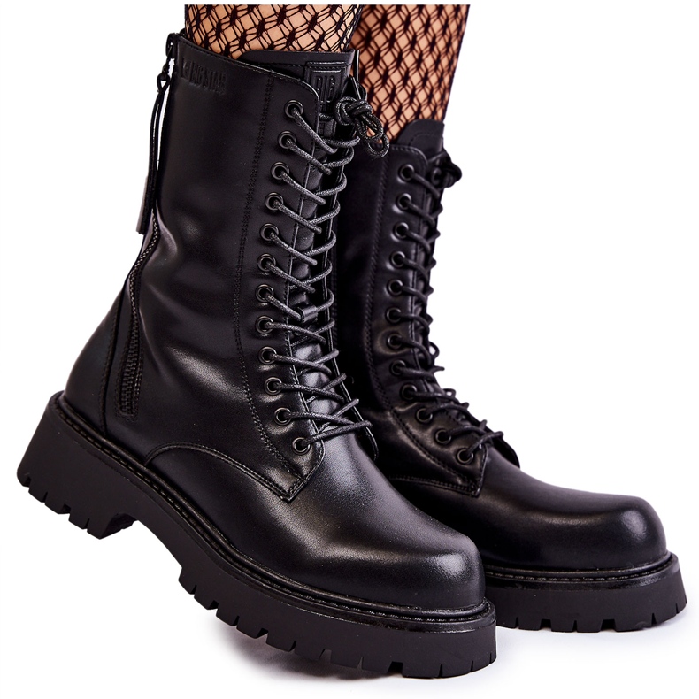 Stivali in pelle Glany Big Star KK274494 Nero