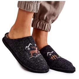 Pantofole domestiche Big Star KK276018 Nero e Beige marrone