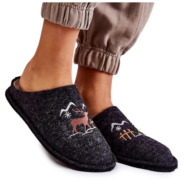 Pantofole domestiche Big Star KK276018 Nero e Beige marrone