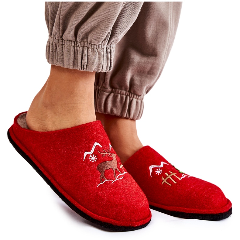 Ciabatte domestiche Big Star KK276017 Rosso-Beige