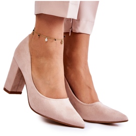 PS1 Décolleté In Pelle Scamosciata Classiche Su Un Tacco Kendra Beige marrone