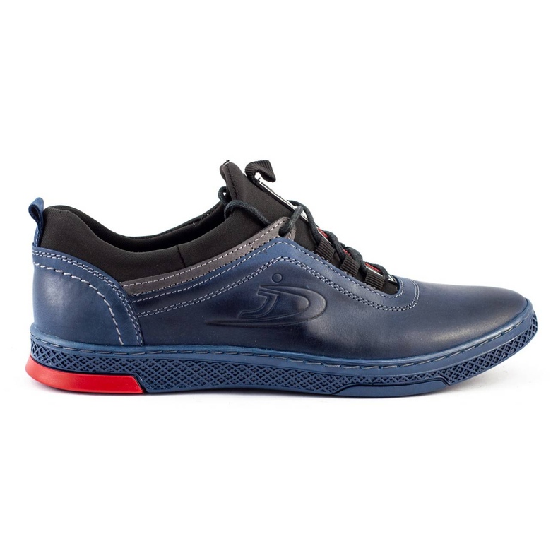 Polbut Scarpe da uomo in pelle K24 blu navy