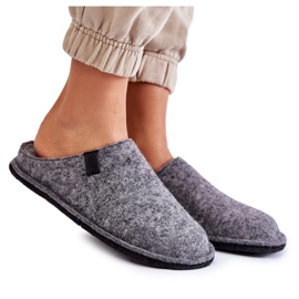 Pantofole da donna classiche in feltro Big Star KK276014 grigie grigio