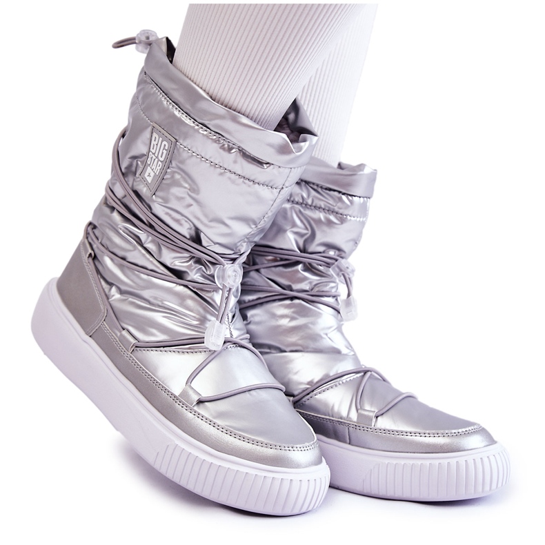Doposci isolati da donna Big Star KK274195 Silver d'argento