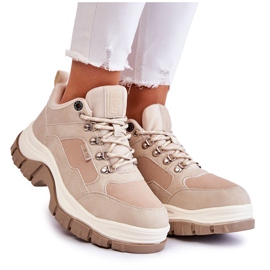 Scarpe da Trekking da Donna Trappers Memory Foam Big Star Beige KK274363