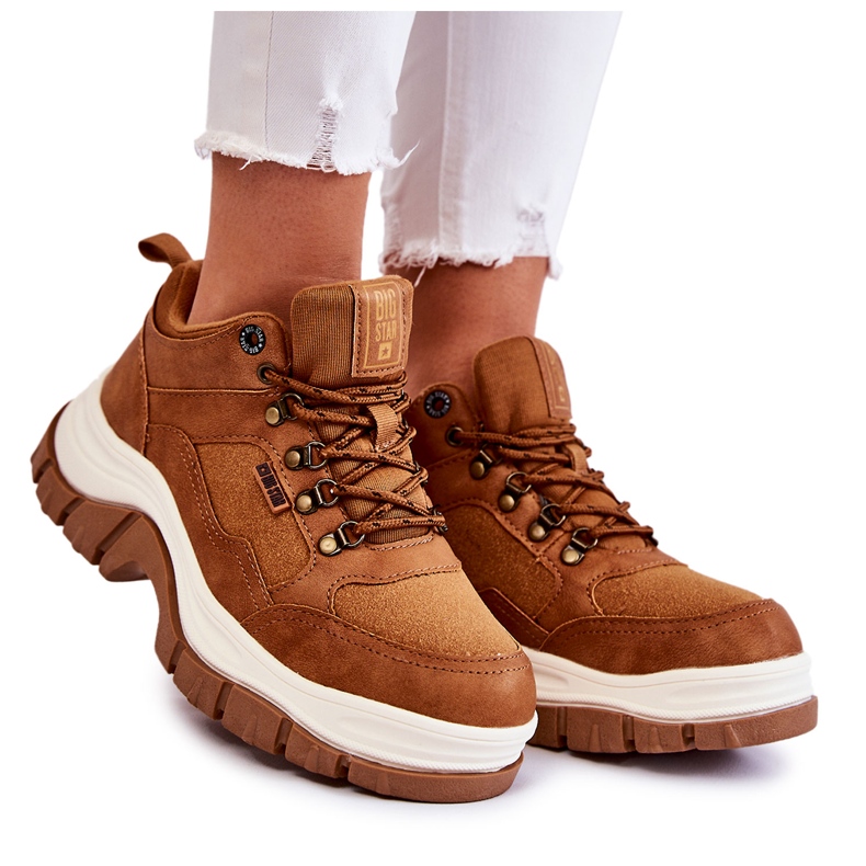 Scarpe da trekking da donna Trappers Memory Foam Big Star KK274362 Marrone