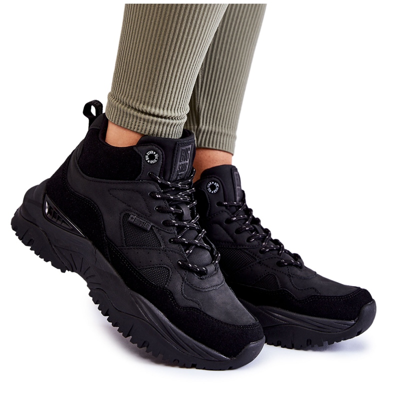 Scarpe sportive alte da donna Memory Foam System Big Star KK274356 nere nero