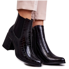PL4 Stivali in pelle di serpente La.Fi 260038B-XC Nero 260038B-XC