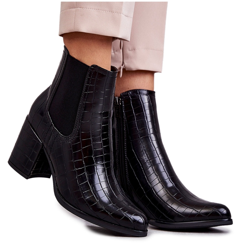 PL4 Stivali in pelle di serpente La.Fi 260038B-XC Nero 260038B-XC