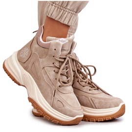 Scarpe da trekking sulla piattaforma Lee Cooper LCJ-22-44-1352L Beige