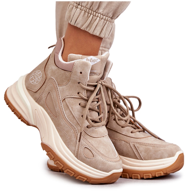 Scarpe da trekking sulla piattaforma Lee Cooper LCJ-22-44-1352L Beige