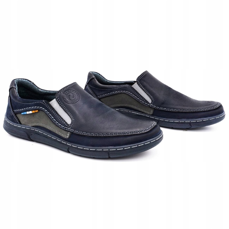 Olivier Scarpe mocassino da uomo 283GT, colore blu navy