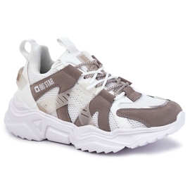 Scarpe sportive da uomo leggere Big Star KK174055 bianche bianco