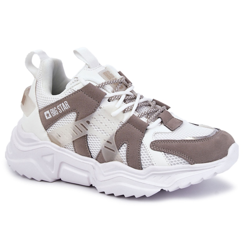 Scarpe sportive da uomo leggere Big Star KK174055 bianche bianca