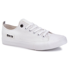 Sneakers da uomo in materiale basso Big Star KK174006 Bianche bianca