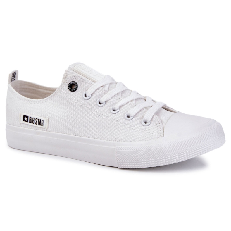 Sneakers da uomo in materiale basso Big Star KK174006 Bianche bianca