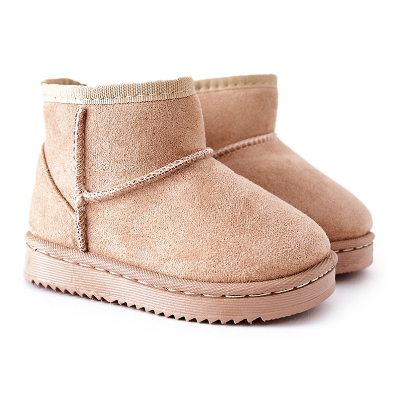 Stivali da neve caldi per bambini Beige Gooby marrone
