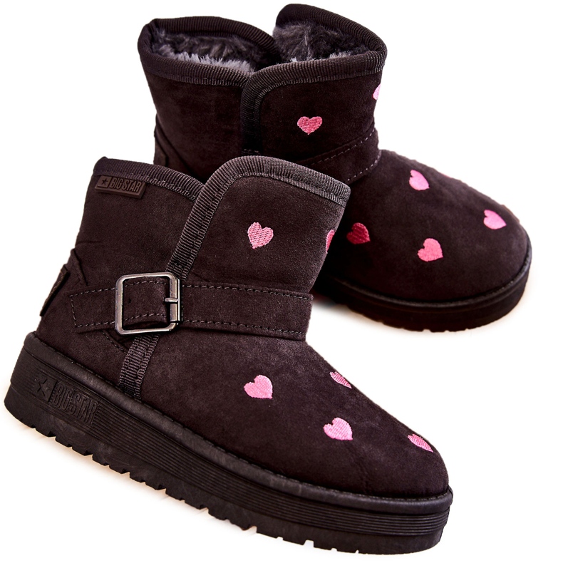 Stivali da neve per bambini Big Star KK374244 grigio rosa