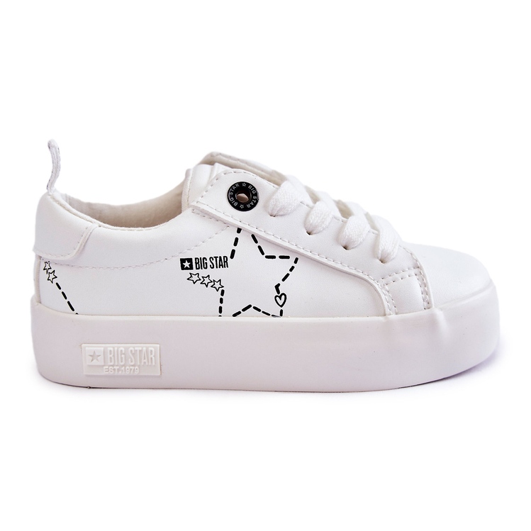 Scarpe sportive per bambini Lace-up Big Star KK374222 bianco bianca