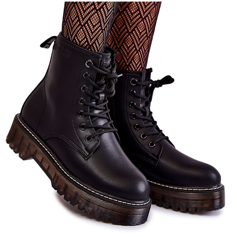 Stivali da donna con cerniera Big Star KK274537 Nero