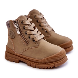 Stivali con isolamento in pelliccia per bambini Trapper beige