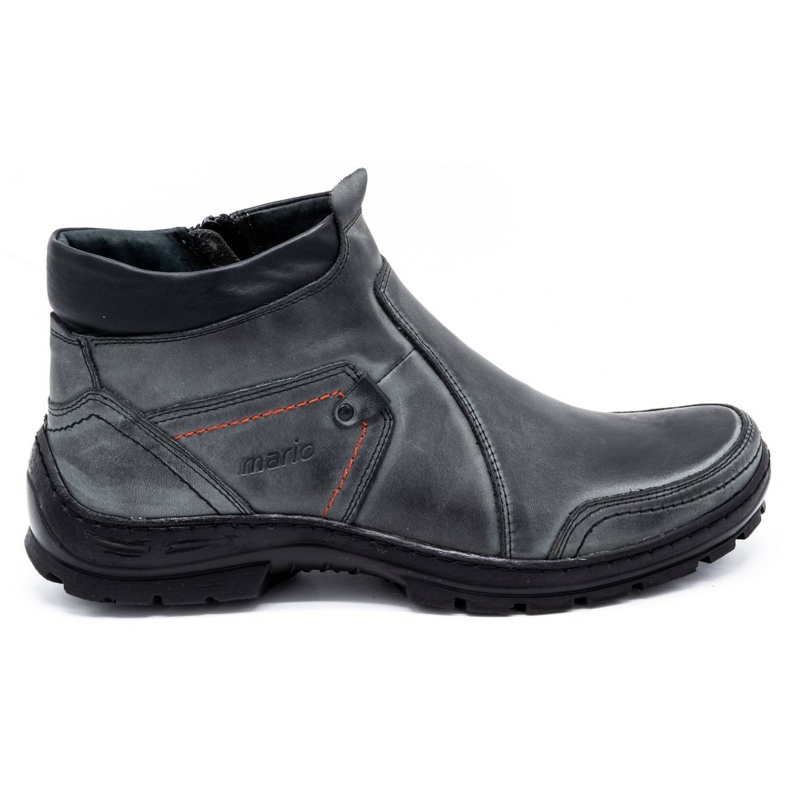Olivier Stivali invernali da uomo in pelle 352MP grigio