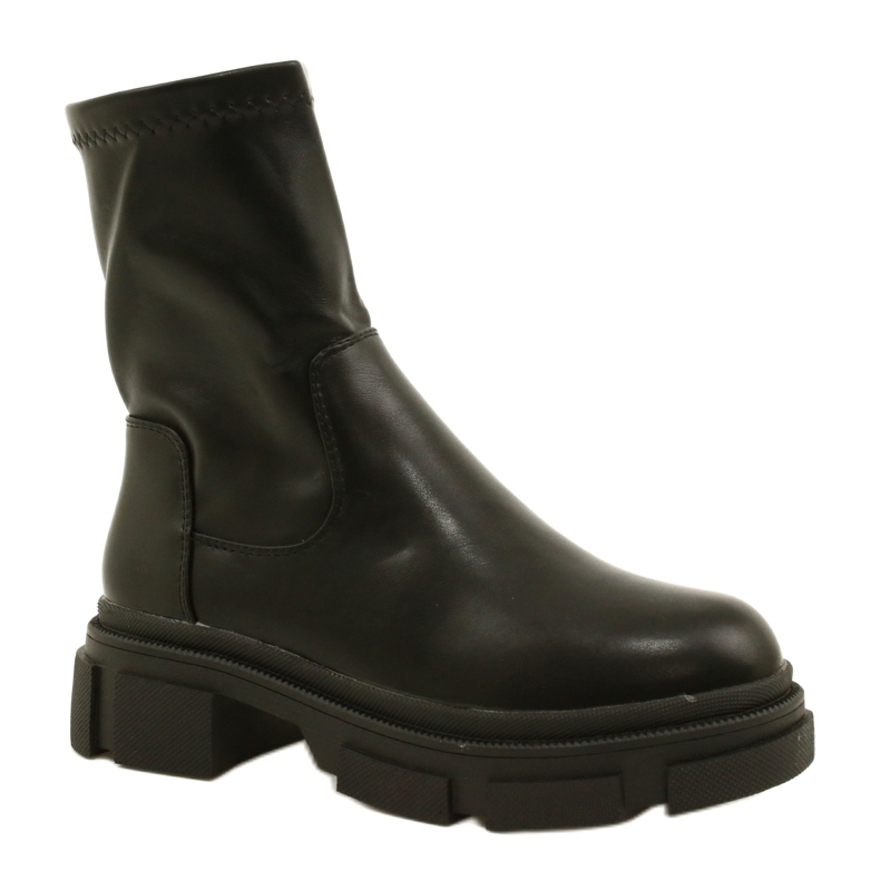 Stivali da donna in pelle sullo spesso M. Daszyński MR2127-20 Nero
