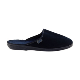 Pantofole in velluto a coste blu Befado 201Q033
