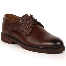 King Camp Scarpe stringate in pelle Kingle M SCA173B marrone