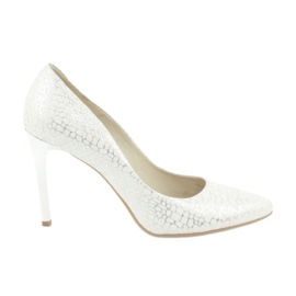 Pompe sull'Espinto C-456/67 White con motivi metallici bianco
