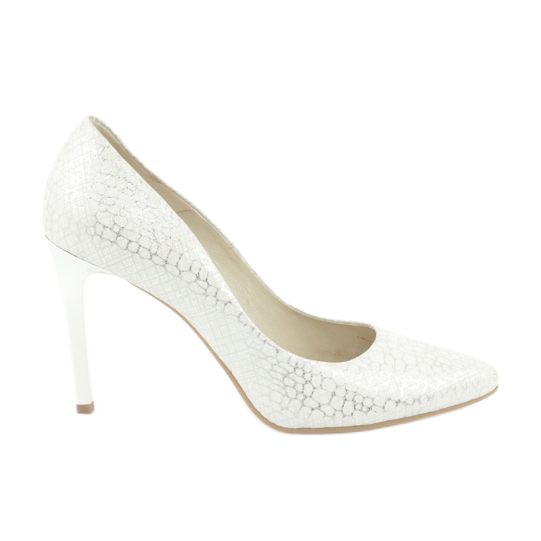 Pompe sull'Espinto C-456/67 White con motivi metallici bianca