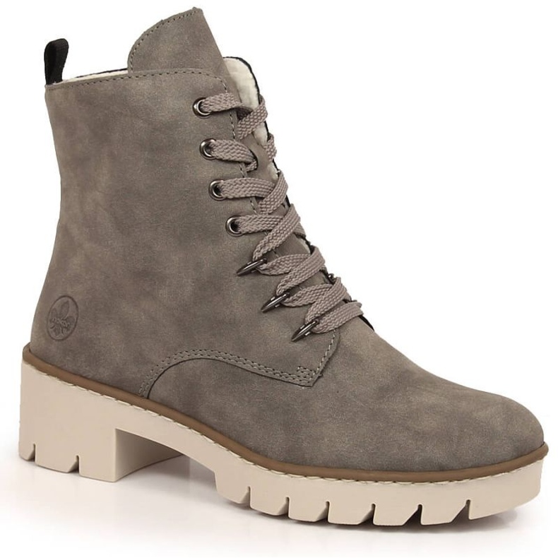 Comodi stivali con plateau isolati Rieker W RKR547 grigio