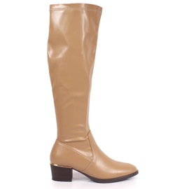 Stivali con tacco Vinceza W JAN160B beige