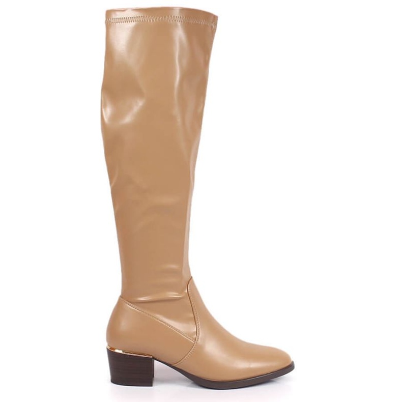 Stivali con tacco Vinceza W JAN160B beige