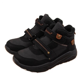 Stivali neri da bambino con chiusura in velcro McKeylor nero
