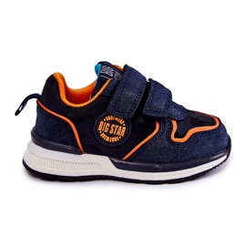 Scarpe sportive per bambini Velcro Memory Foam System Big Star KK374183 Navy Blue