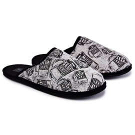 Pantofole da casa da uomo Panto Fino KK167001 grigio