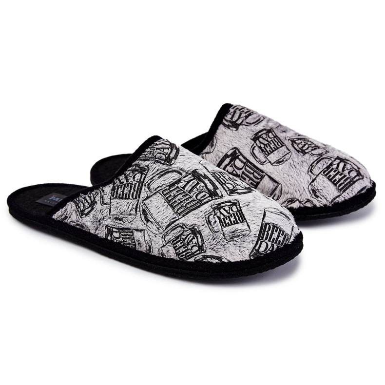 Pantofole da casa da uomo Panto Fino KK167001 grigio