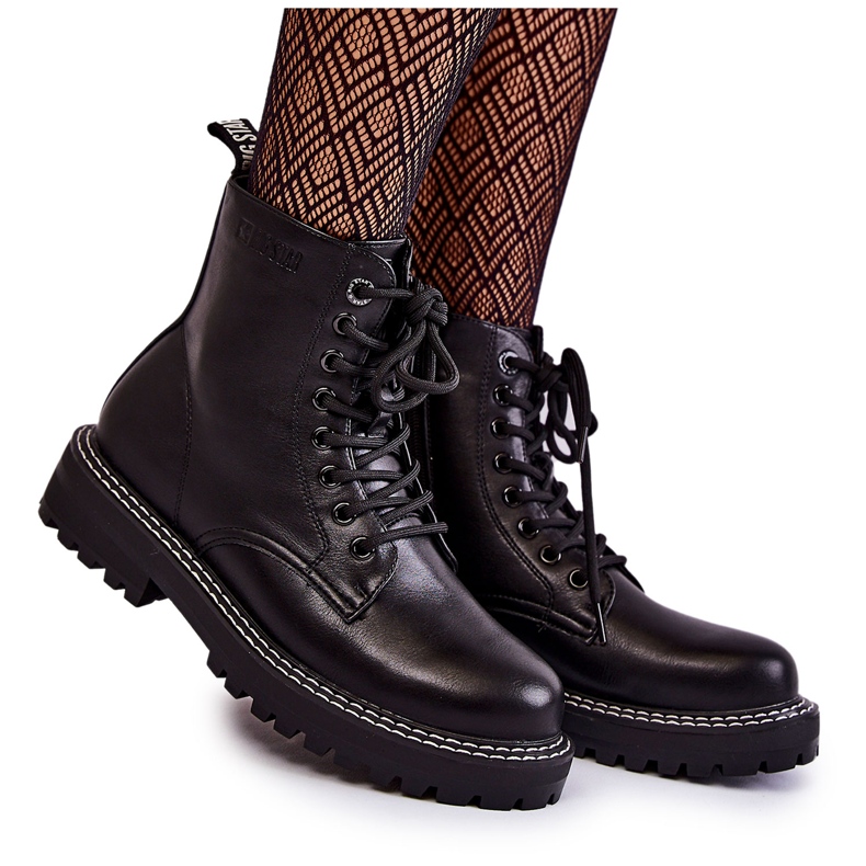 Stivali da donna sulla piattaforma Big Star nero KK274538