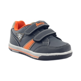 American Club Sneaker sportive americane CA51 con velcro grigio arancia