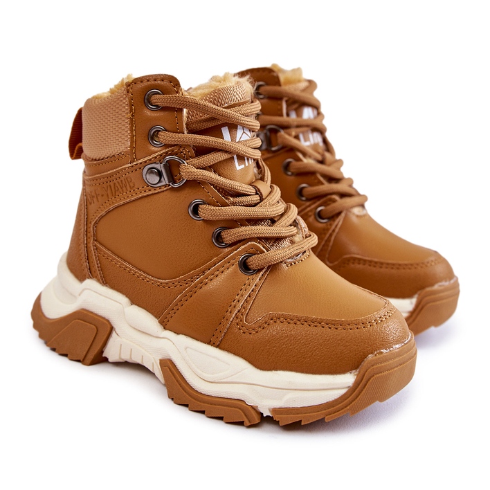FR1 Stivali Per Bambini Caldi Trapper Con Cerniera Camel Marvin marrone