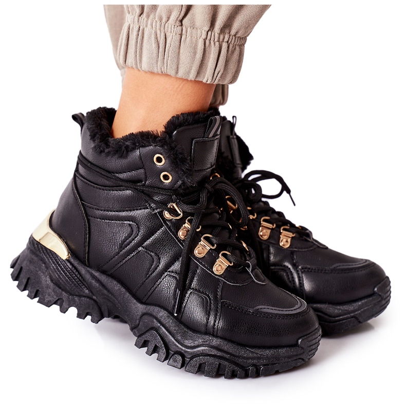 BM Stivali caldi neri da donna Hareshaw HF218 nero