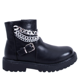 BM Stivaletti Marvin Black con catena nero