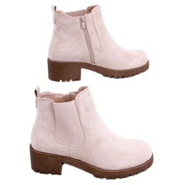 BM Stivaletti Chelsea con tacco basso Laine Beige Suede