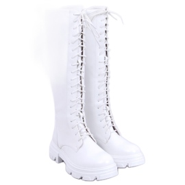 BM Stivali da equitazione da donna Hanson White bianco