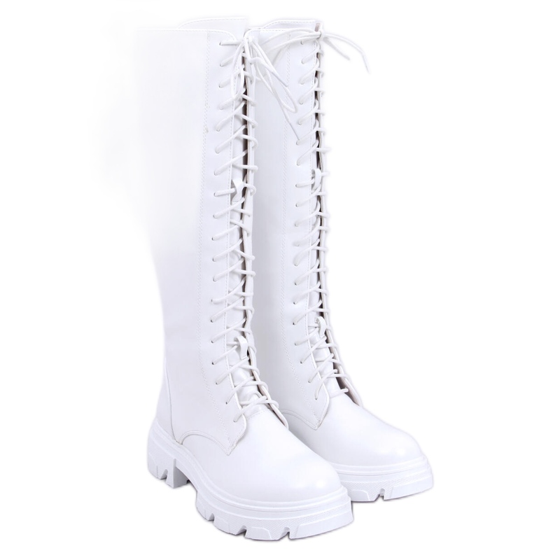 BM Stivali da equitazione da donna Hanson White bianca